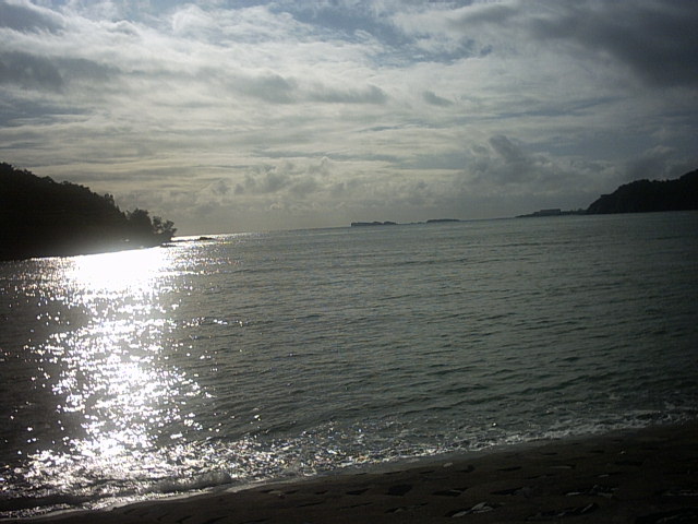 大浦から見た辺野古崎
